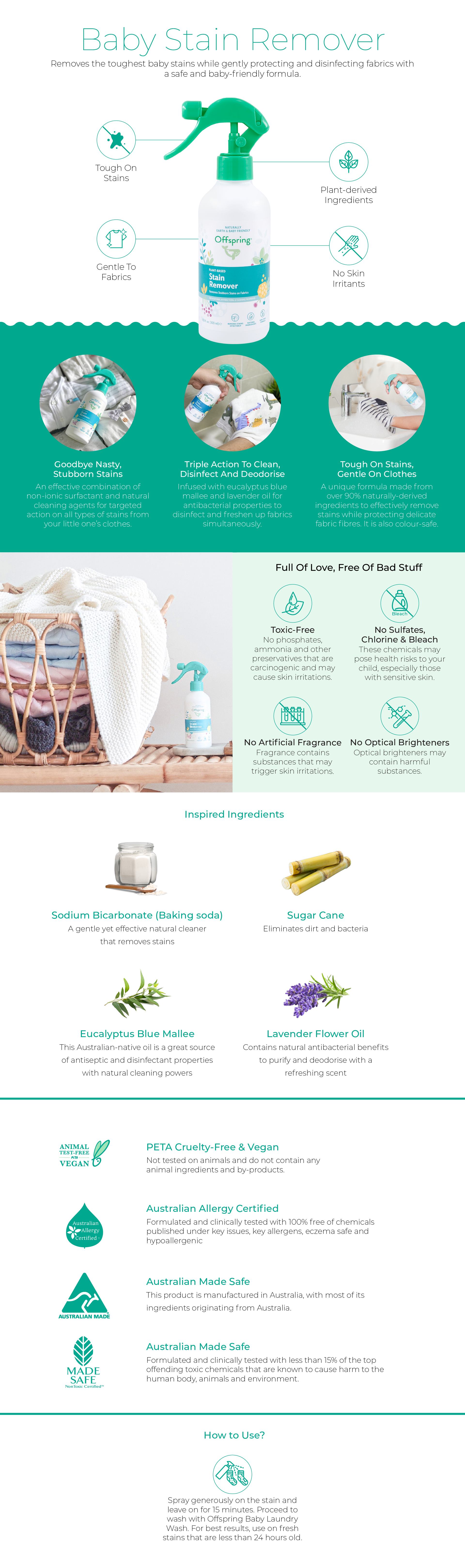 Plant-Based Stain Remover features