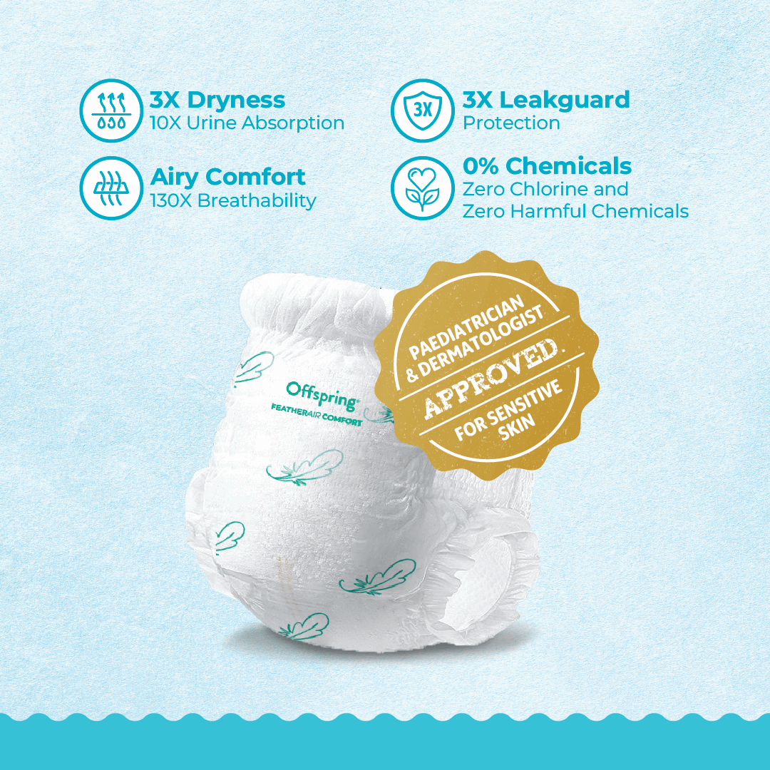 Offspring® FeatherAir Comfort Diapers - 4 Packs Bundle