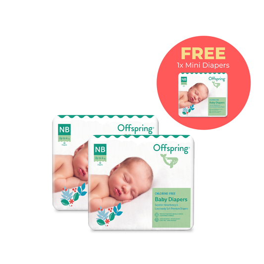 [Buy 2 Free 1] Offspring® Fashion Diapers NewBorn - Mini Pack