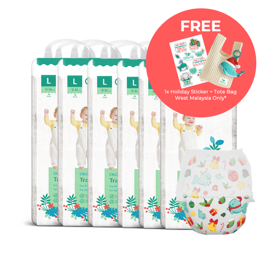 Offspring® Fashion Diaper Tape/Pants - 6 Packs Bundle (New Holiday Prints)