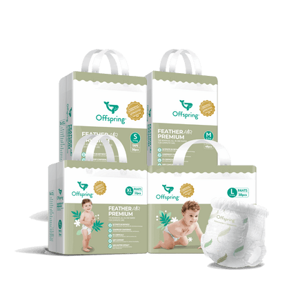 Offspring® FeatherAir Premium Diapers - 4 Pack Bundle