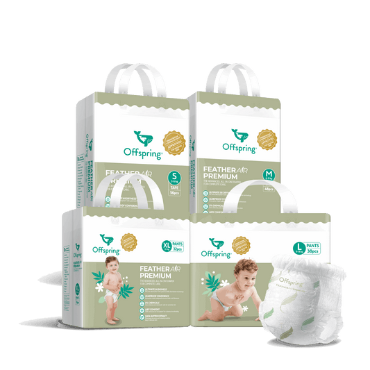 Offspring® FeatherAir Premium Diapers - 4 Pack Bundle