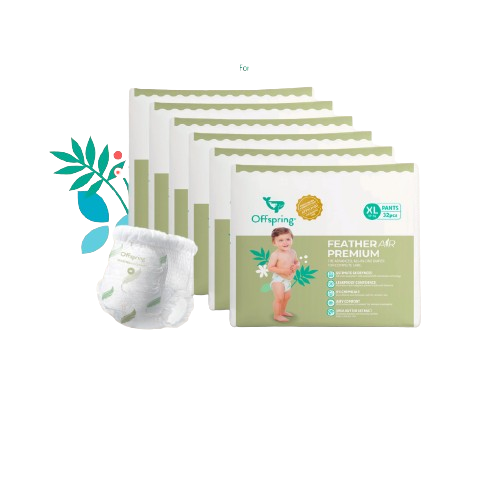 Offspring® FeatherAir Premium Diapers - 6 Pack Bundle