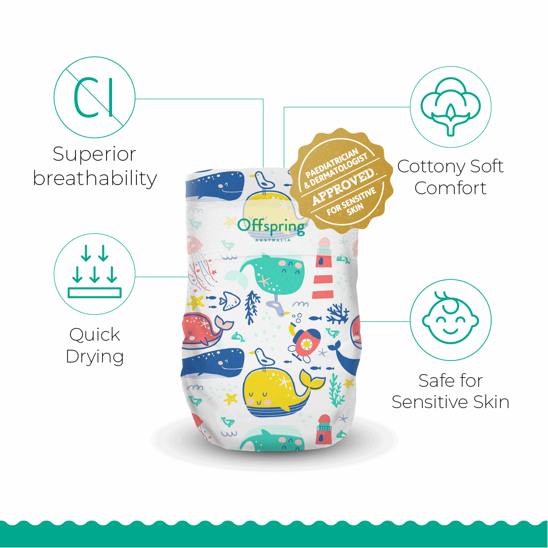 [Peekaboo X Offspring] Fashion Diapers 4-Pack Bundle - Tape