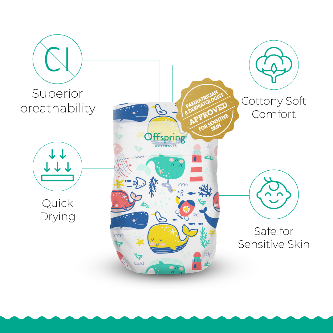 [Buy 6 Free 2] Offspring® Fashion Diapers - Tape