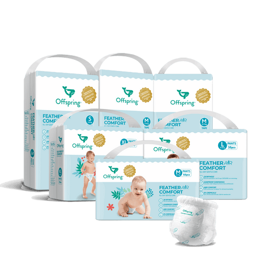 Offspring® FeatherAir Comfort Diapers - 6 Pack Bundle