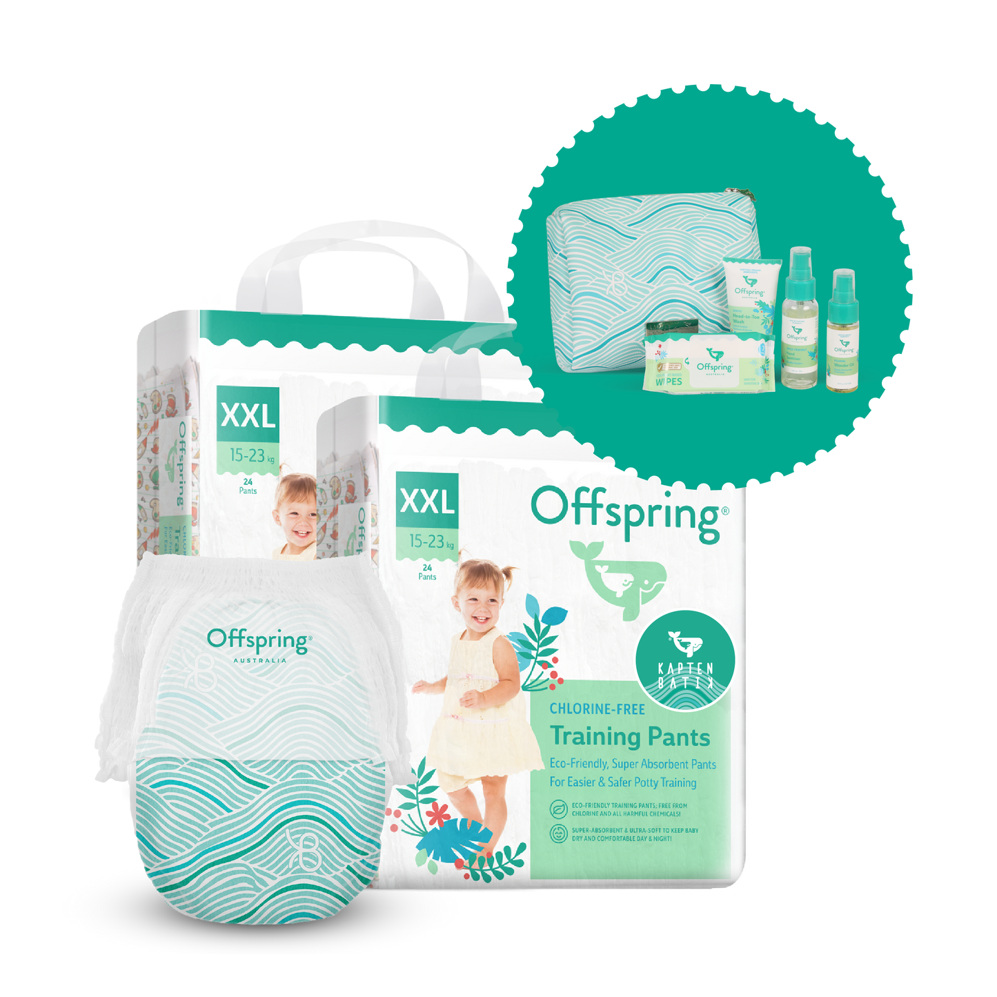Offspring® x Kapten Batik Limited Edition Fashion Diaper (2-Pack Bundle - Lullaby)