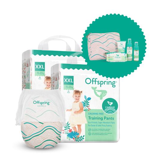 [Limited Edition] Offspring® x Kapten Batik Fashion Diapers - Kapten Linen (2 Pack Bundle)