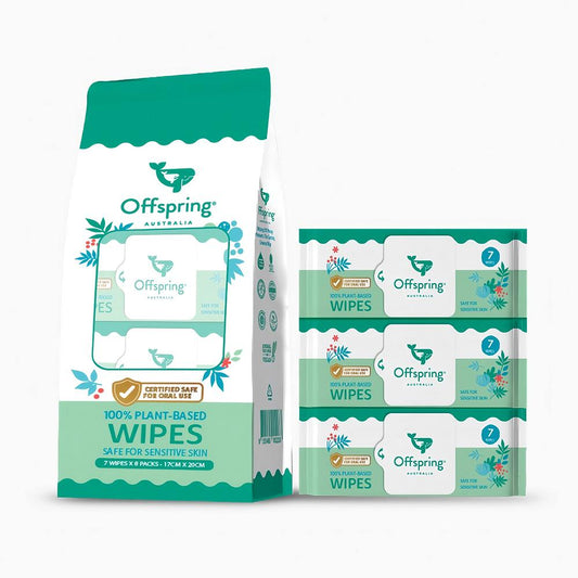 Plant Based Pocket Wipes Bundle (7ct x 8 Pack) (56 Sheets)