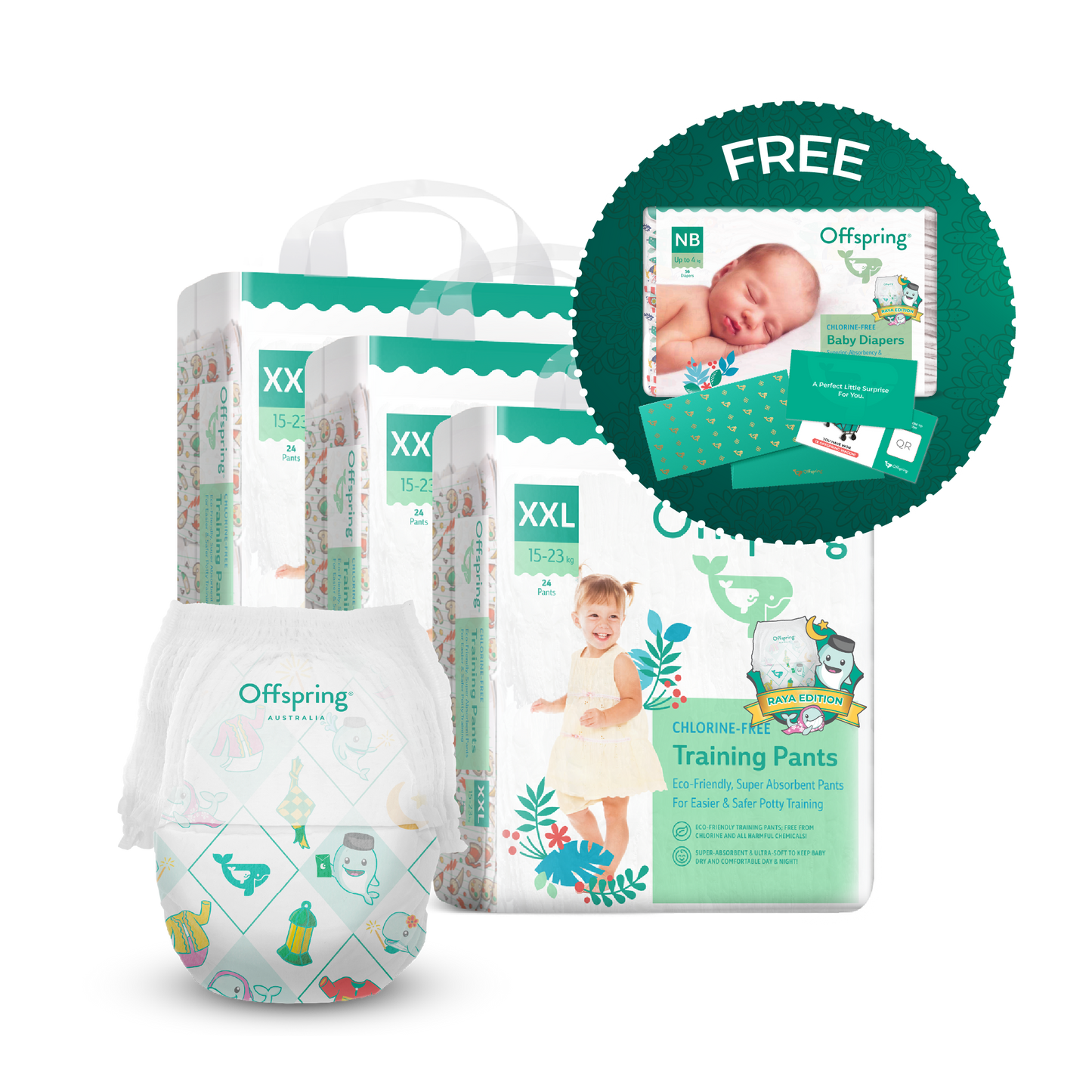 [Raya Edition] Offspring® Fashion Diapers 3-Pack Bundle