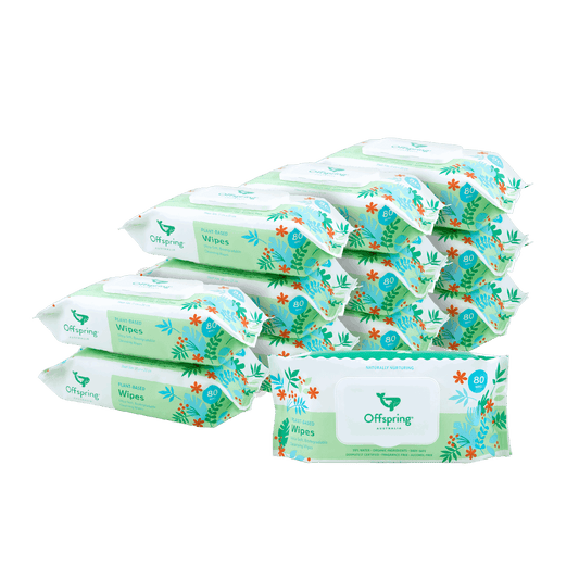 Plant-Based Baby Wipes 80 Sheets - 12 Pack