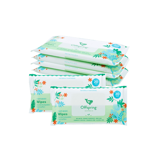 Plant-based Baby Wipes 20 Sheets - 6 Pack